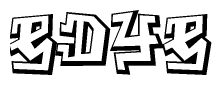The clipart image features a stylized text in a graffiti font that reads Edye.