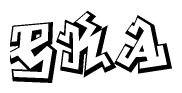 The clipart image features a stylized text in a graffiti font that reads Eka.