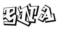 The clipart image features a stylized text in a graffiti font that reads Ena.