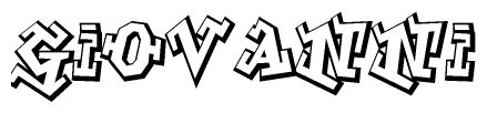 The clipart image features a stylized text in a graffiti font that reads Giovanni.