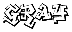 The clipart image features a stylized text in a graffiti font that reads Gray.