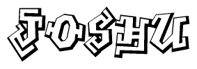 The clipart image features a stylized text in a graffiti font that reads Joshu.
