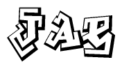 The clipart image features a stylized text in a graffiti font that reads Jae.