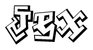 The clipart image features a stylized text in a graffiti font that reads Jex.