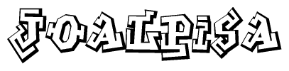 The clipart image features a stylized text in a graffiti font that reads Joalpisa.