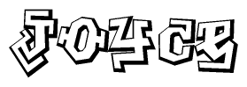 The clipart image features a stylized text in a graffiti font that reads Joyce.