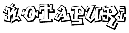The clipart image features a stylized text in a graffiti font that reads Kotapuri.