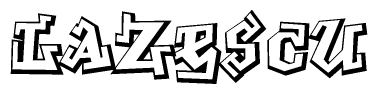 The clipart image features a stylized text in a graffiti font that reads Lazescu.