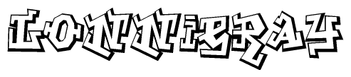 The clipart image features a stylized text in a graffiti font that reads Lonnieray.