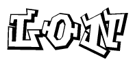 The clipart image features a stylized text in a graffiti font that reads Lon.