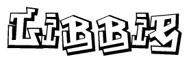 The clipart image features a stylized text in a graffiti font that reads Libbie.