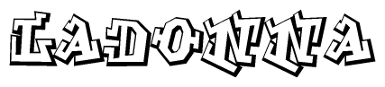   The clipart image features a stylized text in a graffiti font that reads Ladonna. 