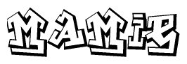 The clipart image features a stylized text in a graffiti font that reads Mamie.