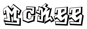 The clipart image features a stylized text in a graffiti font that reads Mckee.