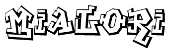 The clipart image features a stylized text in a graffiti font that reads Mialori.