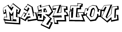 The clipart image features a stylized text in a graffiti font that reads Marylou.