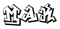 The clipart image features a stylized text in a graffiti font that reads Mak.