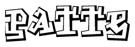 The clipart image features a stylized text in a graffiti font that reads Patte.