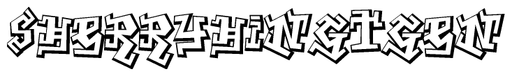The clipart image features a stylized text in a graffiti font that reads Sherryhingtgen.