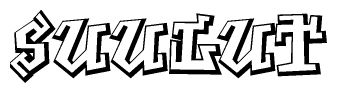 The clipart image features a stylized text in a graffiti font that reads Suulut.