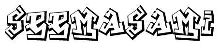 The clipart image features a stylized text in a graffiti font that reads Seemasami.