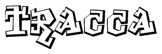 The clipart image features a stylized text in a graffiti font that reads Tracca.
