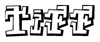 The clipart image features a stylized text in a graffiti font that reads Tiff.