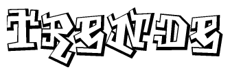 The clipart image features a stylized text in a graffiti font that reads Trende.