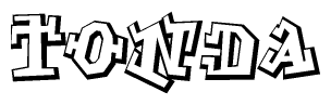 The clipart image features a stylized text in a graffiti font that reads Tonda.