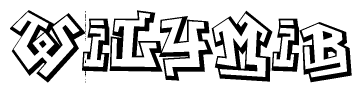 The clipart image features a stylized text in a graffiti font that reads Wilymib.