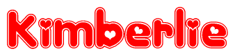 The image displays the word Kimberlie written in a stylized red font with hearts inside the letters.