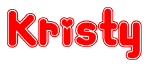 The image displays the word Kristy written in a stylized red font with hearts inside the letters.