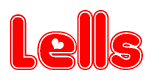 The image displays the word Lells written in a stylized red font with hearts inside the letters.