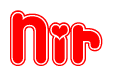 The image displays the word Nir written in a stylized red font with hearts inside the letters.