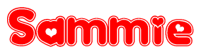 The image displays the word Sammie written in a stylized red font with hearts inside the letters.