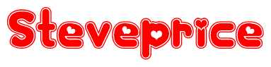The image displays the word Steveprice written in a stylized red font with hearts inside the letters.