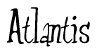 The image is a stylized text or script that reads 'Atlantis' in a cursive or calligraphic font.