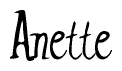 The image is a stylized text or script that reads 'Anette' in a cursive or calligraphic font.