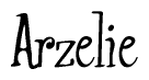 Cursive 'Arzelie' Text