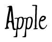 Cursive 'Apple' Text