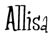The image is a stylized text or script that reads 'Allisa' in a cursive or calligraphic font.