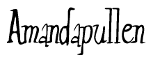 The image contains the word 'Amandapullen' written in a cursive, stylized font.