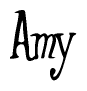 The image is a stylized text or script that reads 'Amy' in a cursive or calligraphic font.