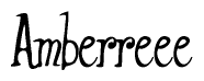   The image is of the word Amberreee stylized in a cursive script. 