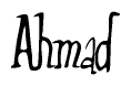 The image contains the word 'Ahmad' written in a cursive, stylized font.