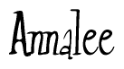 The image contains the word 'Annalee' written in a cursive, stylized font.