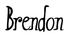 The image is of the word Brendon stylized in a cursive script.