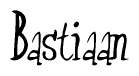 The image is of the word Bastiaan stylized in a cursive script.