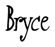 The image contains the word 'Bryce' written in a cursive, stylized font.