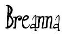 The image is a stylized text or script that reads 'Breanna' in a cursive or calligraphic font.